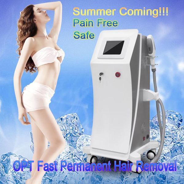 2017 Vertical OPT IPL Machine Painfree Permanent IPL Hair Removal Radio IPL Skin Treatment Pigment Acne Therapy Beauty Equipment CE