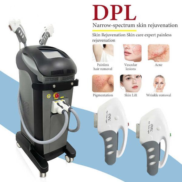 Professional Vertical Q Switch DPL Hair Removal Machine Nd Yag Laser DPL Depilator DPL IPL Laser Machine Skin Rejuvenation Acne Pigmentation Treatment