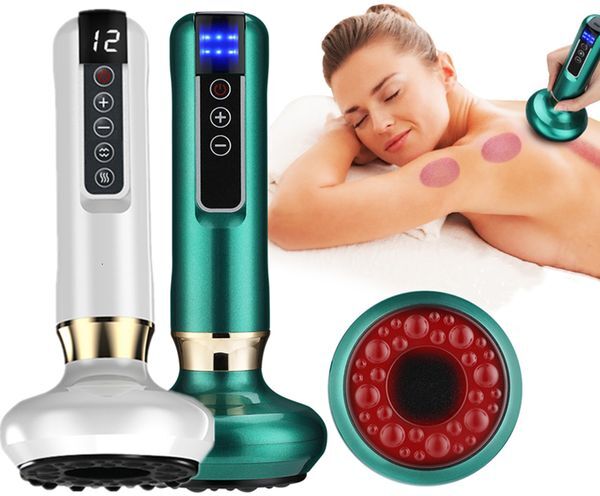 Back Massager Electric Cupping Therapy Set Suction Cup Anti Cellulite Massage Meridian Guasha Vacuum Body Massage Jars Physiotherapy Scraping 230701