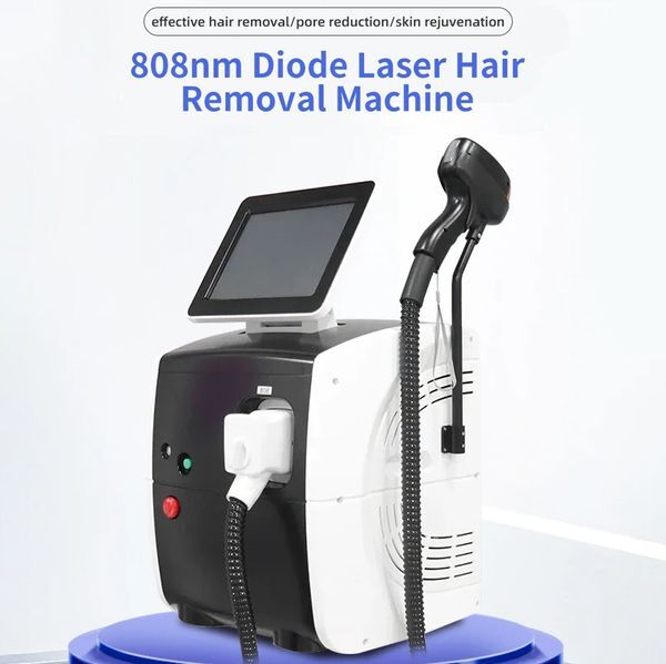 Professional 808nm Diode Laser Painless Hair Removal Machine Diode Laser Depilatory Permanent Follicle Damage Skin Whitening Pore Reduction Device