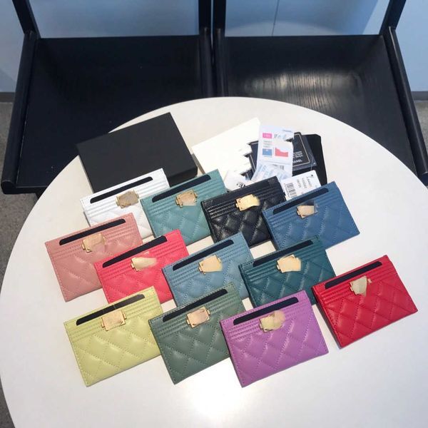 Brand Designer Change Purse Card pack Cow Pickup Bag Small Fragrant Boy Cards Set Caviar Ball Cow Leather Change Womens Short Clip Sheepskin Coin Factory Direct Sale