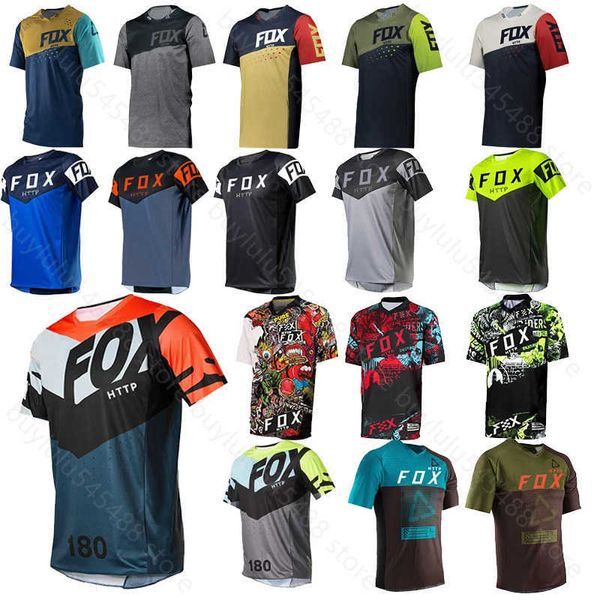 2024 Fashion T-shirt Mountain Bike Suit Foxx Men&#039;s T-shirts Men&#039;s Downhill Mountain Mtb Shirts Offroad Dh Motorcycle Motocross Sportwear Http Mtb Racing Short