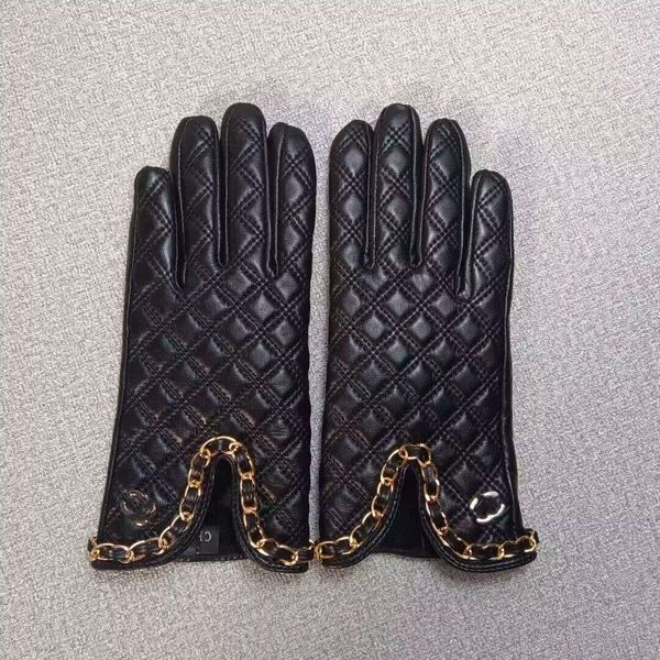 Five Fingers Gloves Designer leather touch screen gloves soft warm short wool motorcycle rider gloves