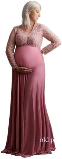 Dresses Long Maternity Shoot Dress Pregnancy Photography Dresses Off Shoulder Maxi Maternity Photo Prop for Pregnant Women Xl