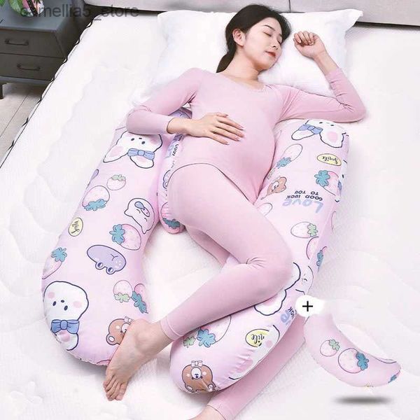 Maternity Pillows Home Pregnant Women Pillow Waist Support Side Sleep Maternity Pillow Soft Breathable Cotton Adjustable Pregnancy Pillow Q231128