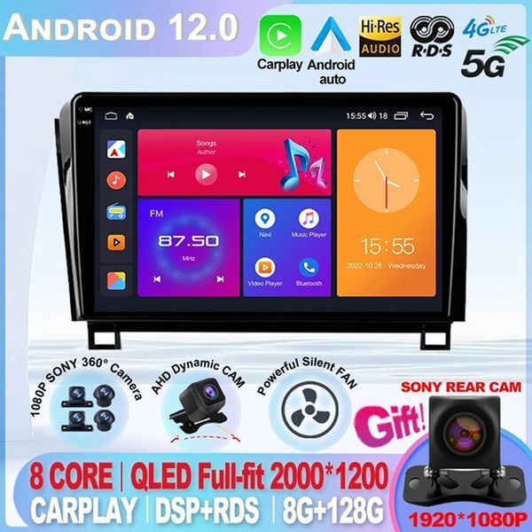 Android 12 For Toyota Tundra XK50 2007 - 2013 Sequoia XK60 2008 - 2017 Multimedia Video Player Navigation Stereo GPS Car Radio-3