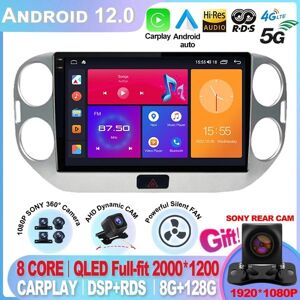 For Volkswagen VW Tiguan 2010-2017 Android 12 Auto Radio Car Multimedia Video Player Navigation GPS Stereo Carplay 2din DVD-2
