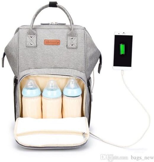 fashion usb interface mummy bag backpack large capacity waterproof baby diaper bag maternity carry bolsa luiertas bag for baby care