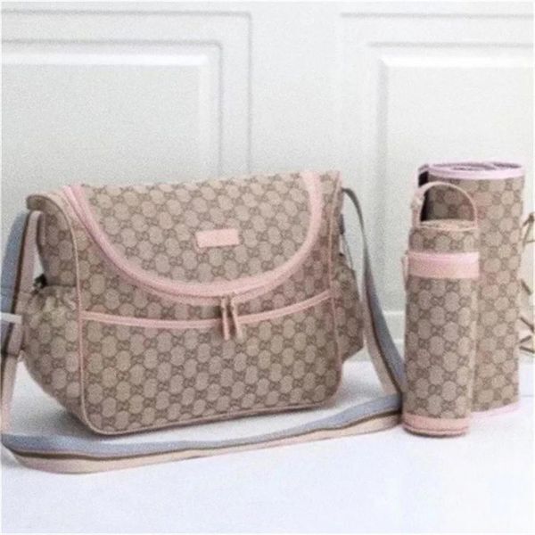 Bags Mom baby diaper Bag 3piece set highquality designer print multifunctional Shoulder Bag Mom and girl gift creative a1