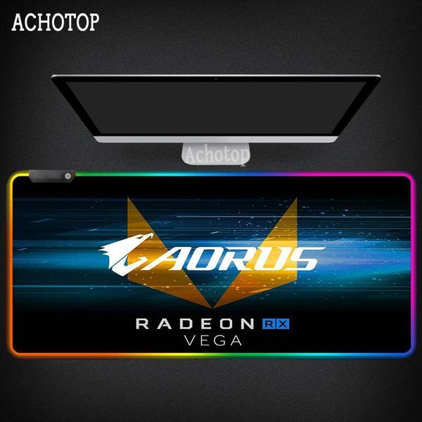 Mouse Pads & Wrist Rests Large RGB Pad 900X400 Gaming Mousepad LED Mause PC Gamer Computer Aorus Carpet Desk Mat With Backlit