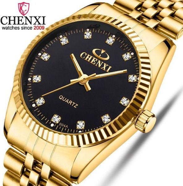 CHENXI Golden Watches for Men Fashion Business Top Brand Luxury Quartz Male Clock Waterproof Wristwatches Relogio Masculino289e