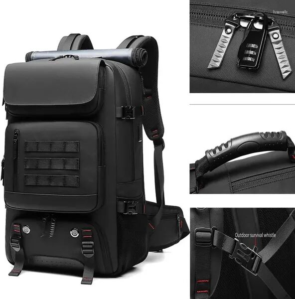 Backpack Men&#039;s 17.3 Inch Laptop USB Travel Waterproof Pack Sports Notebook Anti-theft School Bag For Male Female Women