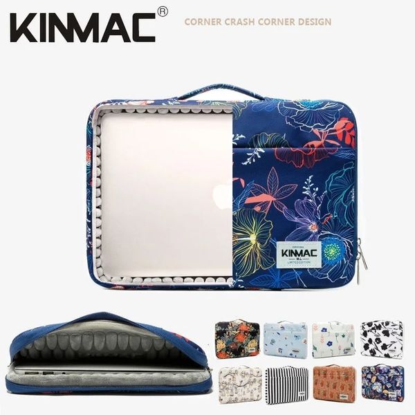 Laptop Bags Brand Kinmac Laptop Bag 12 13.3 14 15.4 15.6 Inch Shockproof Lady Man Handbag Case For MacBook Air Pro M1 2 Women Briefcase PC 231019