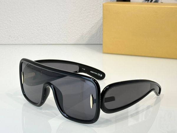 Oversized Mask Sunglasses Black/Black Smoke Lens Women Designer Glasses Sonnenbrille Women Shades Sunnies Gafas de sol UV400 Eyewear with Box