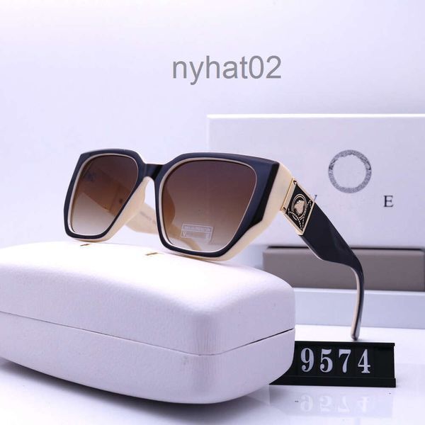 Designer Versage Sunglasses Cycle Luxury Fashion Sports Polarize Sunglass Men Woman Summer Winter Vintage Driving Beach Baseball Black Beige Square Sun Glasses