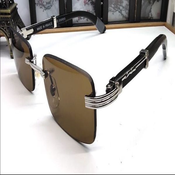 Fashion Sports Wood Sunglasses Men Women Rimless Sunglasses Attitude Buffalo Horn Glasses Wooden Bamboo Sun Glasses Frames Lunette229i