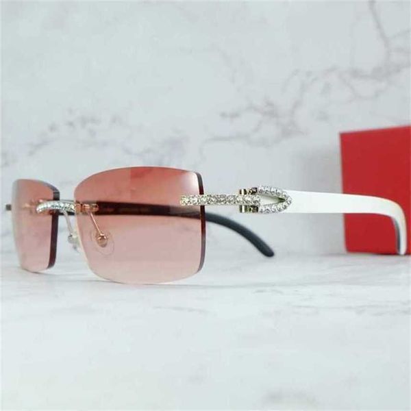 Luxury Designer Fashion Sunglasses 20% Off Iced Out Men Women Accessories Rimless Rhinestones Shades Vintage Trending Product Protect Gift EyewearKajia