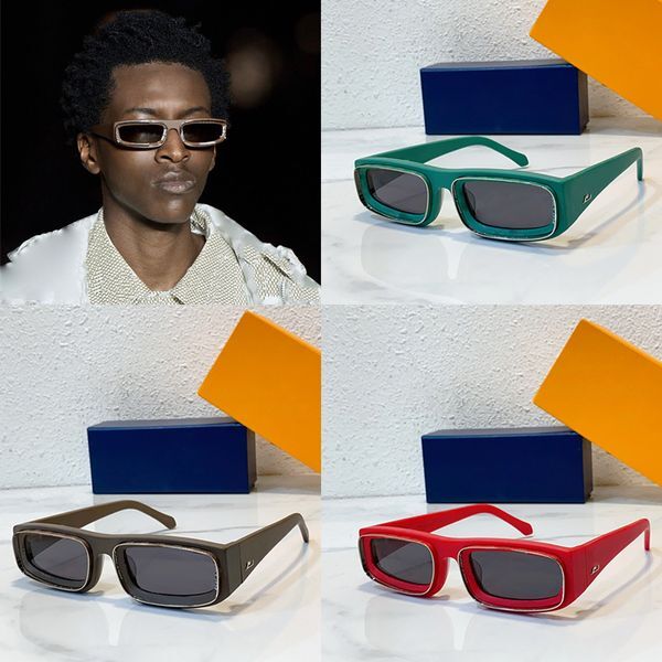 Designer rectangular frame sunglasses for mens fashion show, personalized trendy street photos sunglasses with multiple colors to choose from Z2601U