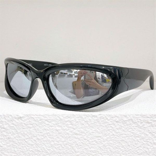 Womens Sports Swift Oval Sunglasses BB0157S black frame mirror lens UV400 Protection2296