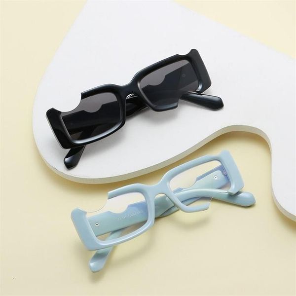 New 2021 Casual PC Sunglasses OFF Trend Face Round Strong European And American Design Square Arrow Notched Imtmw264B