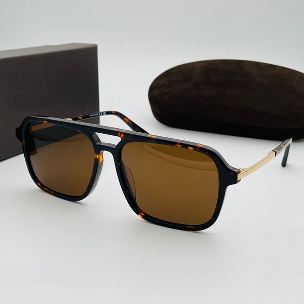 990 Havana Brown Pilot Sunglasses for Men Driving Glasses Sun Shades Sonnenbrille UV400 Protection Eyewear