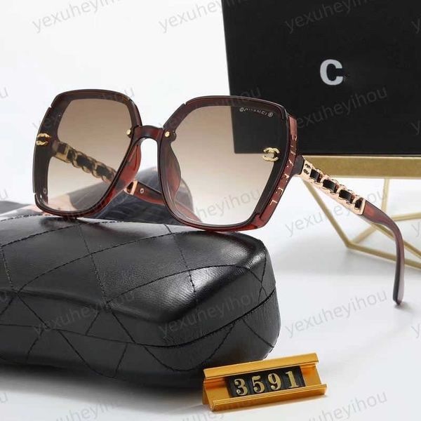 CCity Sunglasses Fashion Designer Channel Sunglasses For Women Top Driving outdoor UV protection Large Frame Fashion Legs Women sunglasses with box S2