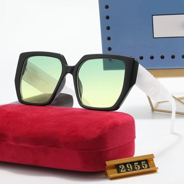 New luxury sunglasses woman square cat eye frame fashion UV400 shades geometric lines wide temples oversize womens beach eyewear driving glasses wholesale