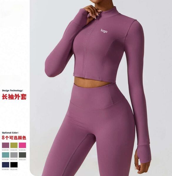 Lu Align Hoody Sport Hoodies Top Sleeved Zipper Crop Women Clothing Outdoor Running Slim Fitness Long Sleeve Coat Girls Suit Lemon LL Jogger Lu-08 2024