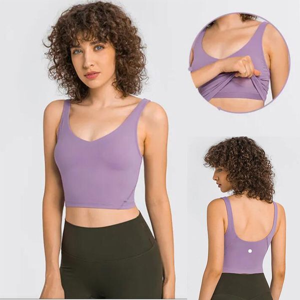 Yoga Tank Tops Gym Clothes Women U Back Sexy Vest with Removable Cups Casual Running Nude Tight Sports Bra Fiess Beautiful Underwear Vest Shirt nderwea