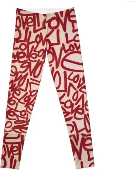 Active Pants Renda Writer - Wearable Mural LOVE Leggings Fitness&#039;s Gym Clothes Jogger For Girls Womens