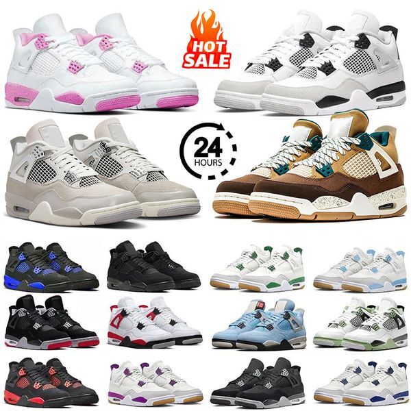 4 Basketball Shoes for Men Women Jumpman 4s Free Shipping Military Black Cat Red Yellow Thunder White Oreo Cool Grey Blue University Seafoam Mens Sports Sneakers