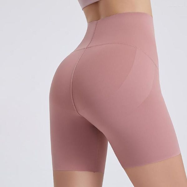 Active Shorts Yoga Women Sports High Waist Leggings Workout Hip Lifting Clothing Running Fitness Middle Pants Gym