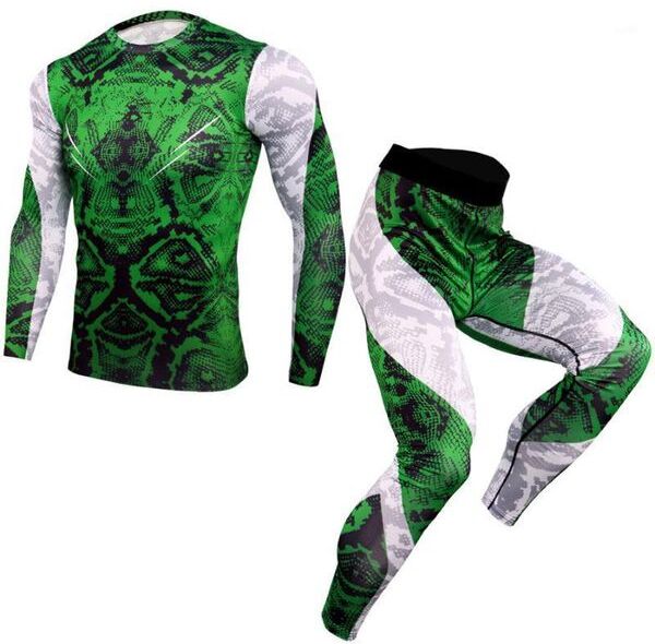 Running Jerseys 2021 Sport Suit Men Long Sleeve T Shirts Pants Compression Set Bodybuilding Rashguard Gym Fitness Tracksuits1