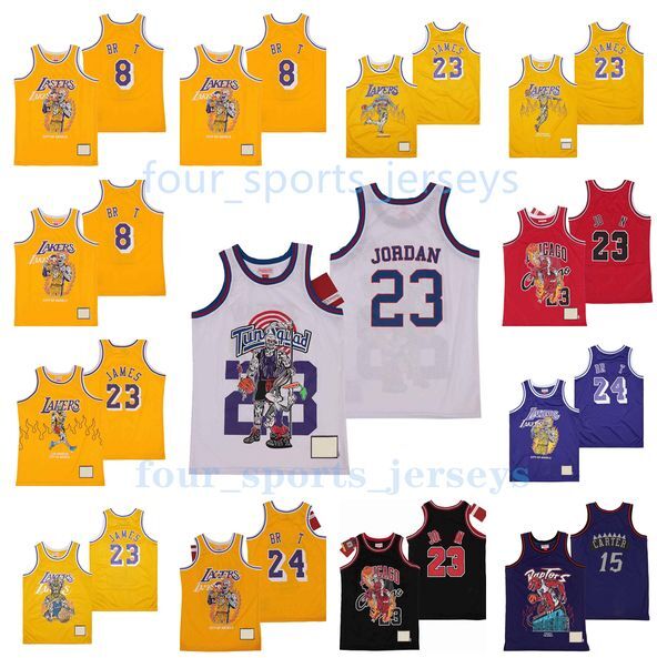 NCAA Movie Basketball Jerseys Skeleton version 23 James 15 Carter Bryant Men Size S--XXL