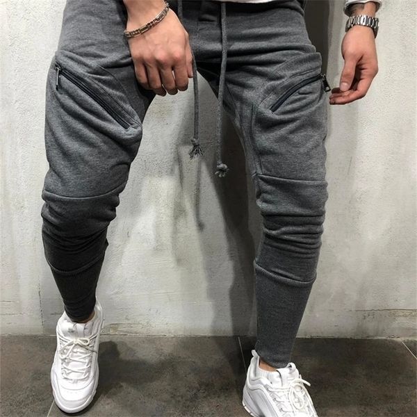 Mens Jogger Pants Green Sweatpant Male Fleece Joggers Gym Pants Workout Sports Trousers Man Skinny Drawstring Sweatpants 201118