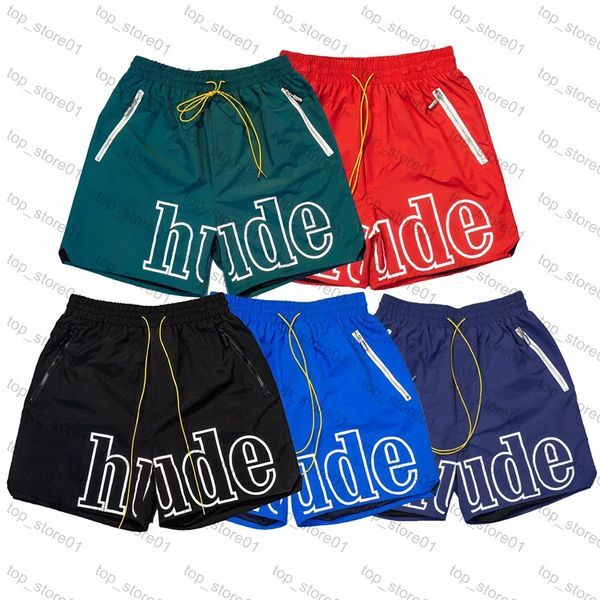 3A Designer men RH limited rhude shorts summer swim short knee length hip hop high street sports training beach pants mens elastic270Q