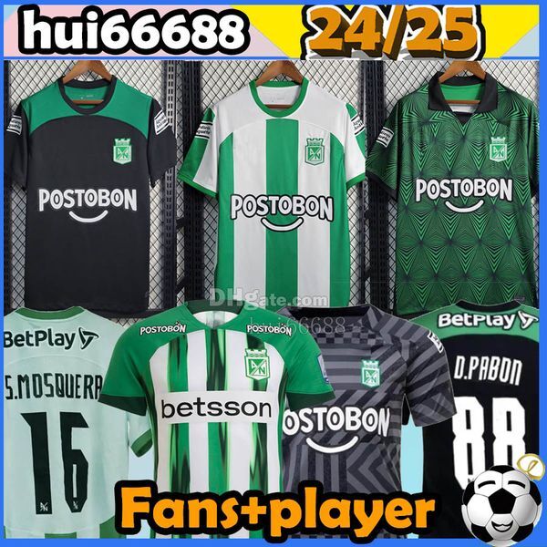 2023 2024 2025 Atletico Nacional soccer jerseys 23 24 25 home away Training D.PABON J.DUQUE DA COSTA JARLAN ROMAN S.MOSQUERA CANDELO Football t-shirt Men Uniforms