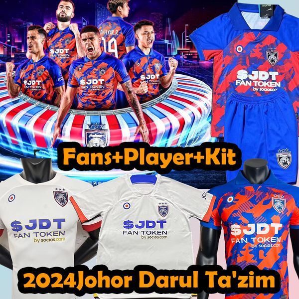 2024 Johor Darul Ta&#039;zim F.C. Soccer Jerseys 2023 2024 JDT #19 AKHYAR.R Malaysia Super League23/24 Home Red Away White men fans player football shirt uniform top