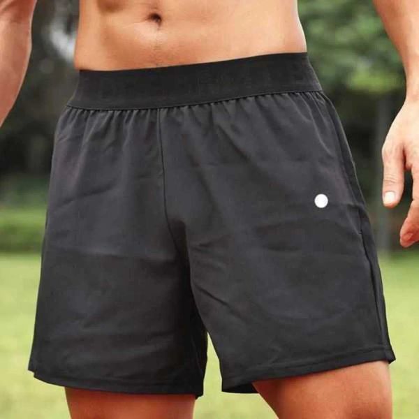 Lu lus basketball short summer Men Yoga Sports Shorts sport man mens yoga Outdoor Fitness Quick Dry Solid Color Casual Running Quarter Pant