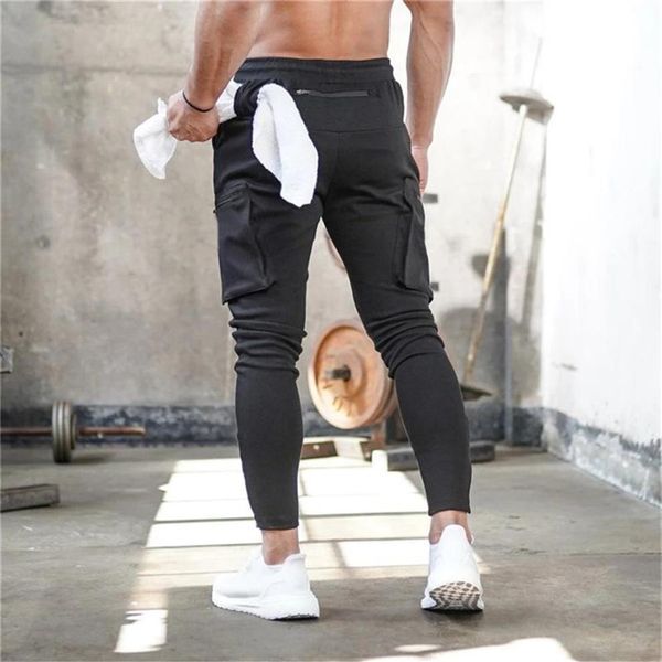 High Quality Sport Pants Men Black Sweatpants Jogging Running Pants GYM Trousers Fitness Bottom Joggers Cargo Trackpants225U