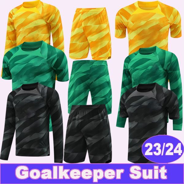 23 24 #16 SERGIO RICO Goalkeeper Long Sleeve Mens Set Soccer Jerseys #90 LETELLIER #99 DONNARUMMA Goalkeeper Suit Football Shirt Short Uniforms