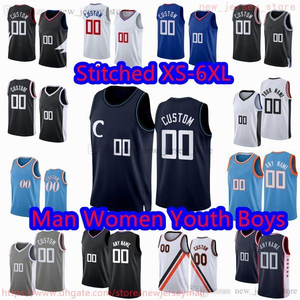 Custom S-6XL New Basketball 1 James Harden Jersey Stitched 0 Russell Westbrook 2 Kawhi Leonard 13 Paul George Norman Powell Marcus Morris Sr. Nicolas Batum Ivica Zubac