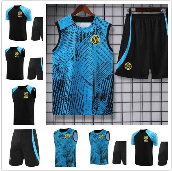 2023 LUKAKU Inter Milans soccer training vest 23 24 BARELLA VIDAL LAUTARO ERIKSEN INTERS DZEKO CORREA AWAY THIRD UNIFORMS TOPs football shirt men kit