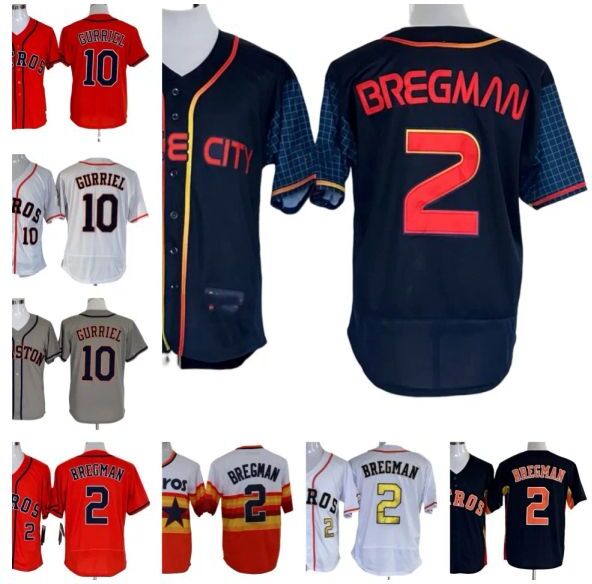 custom Men women youth S-3XL HOUSTON ASTR Baseball jerseys 2 2 Alex Bregman 10 Yuli Gurriel Blank Top Quality men