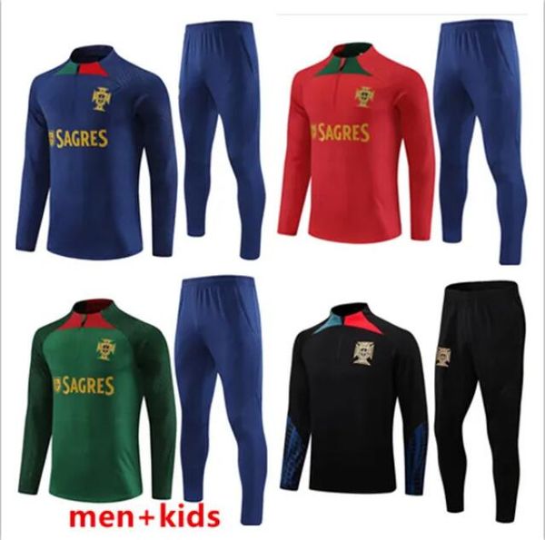 22 23 24 Portugal JOAO FELIX soccer jerseys training suit RUBEN NEVES BRUNO RONALDO FERNANDES Portugieser 2023 Portugal TRACKSUIT Men kit sets 888888