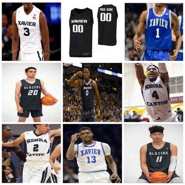 Sj NCAA College Xavier Musketeers Basketball Jersey 2 Dahmir Bishop Kyle Castlin 20 Ramon Singh 21 Zak Swetye 22 Dieonte Miles Custom Stitched