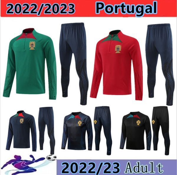 2022-2023 Portugal tracksuit JOAO FELIX soccer jerseys training suit RUBEN NEVES BRUNO RONALDO FERNANDES Portugieser 22/23 Portuguese TRACKSUIT Men kit suits