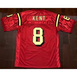 SMALLVILLE Clark Kent #8 SUPERMAN TV Men Football Jersey Red Retro Stitched S-XL High Quality Free Shipping