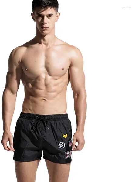 Men&#039;s Shorts JD10 Summer Beach Black Print Tight Men Pool Swimming Swimsuits Swim Briefs Bikinis Sports Swimwear