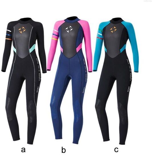 Women&#039;s Swimwear 3MM Swimsuit Multicolor One-Piece Long Sleeve Bodysuit Sun Proof Adjustable Elastic Simple Style Clothes